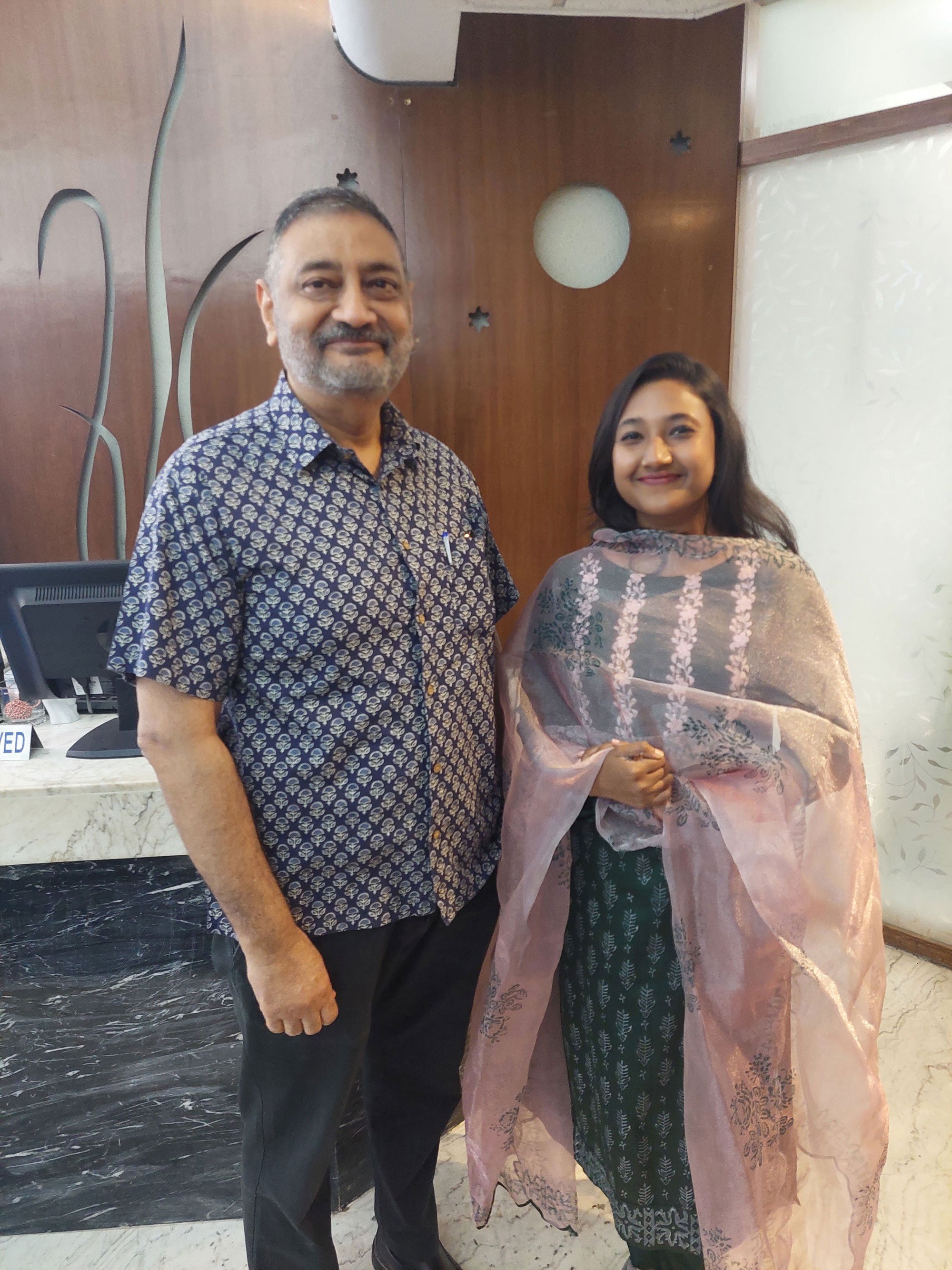 Dr Maksuda Sultana is with Dr Bardan Jung Rana, WHO representative to Bangladesh.