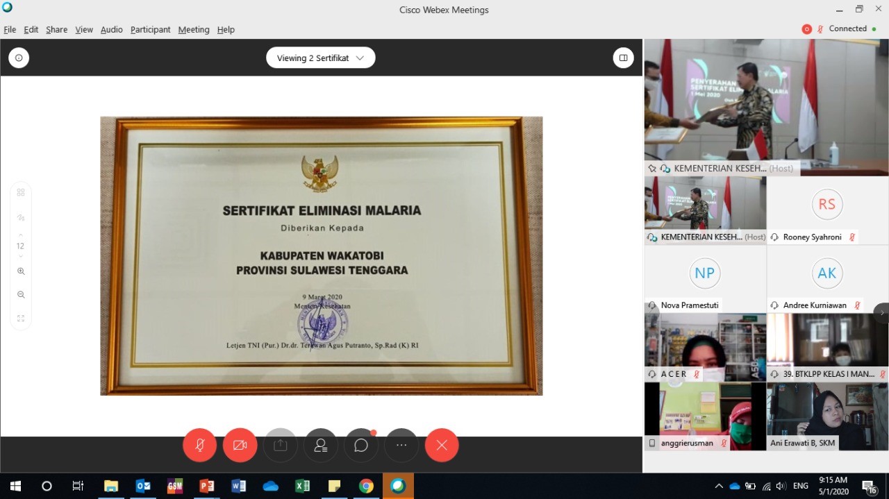 Award ceremony webinar
