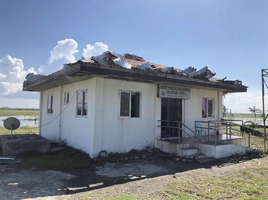 House destroyed by the typhoon